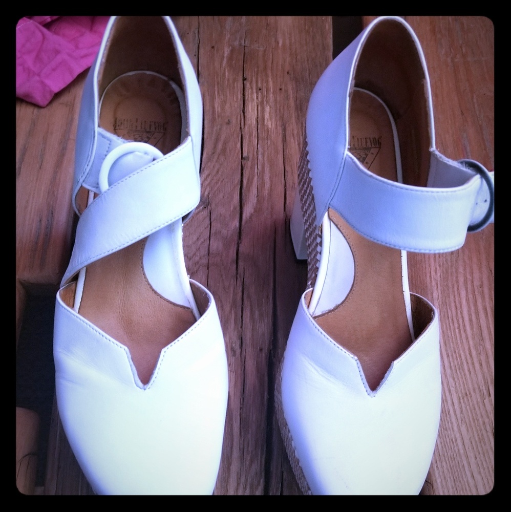 Fluevog platform white knock outs!